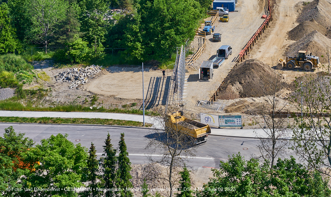 02.06.2023 - aktuelle Fotos von der Baustelle Alexisquartier in Neuperlach in München